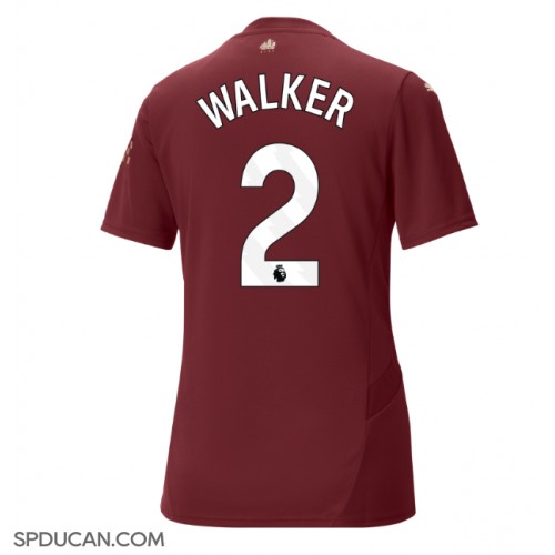 Zenski Nogometni Dres Manchester City Kyle Walker #2 Rezervni 2024-25 Kratak Rukav